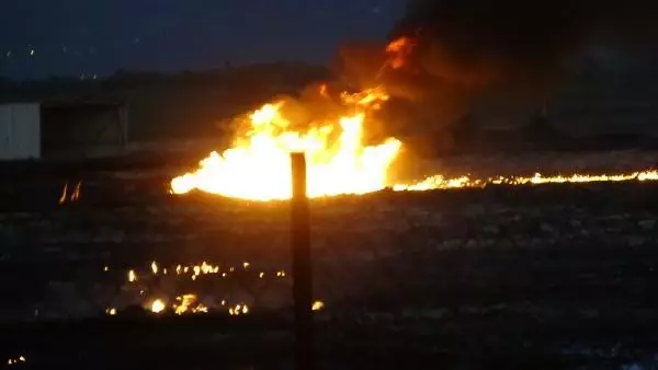 Biogaz enerji tesisinde yangın ve patlama; alevler gökyüzüne yükseldi