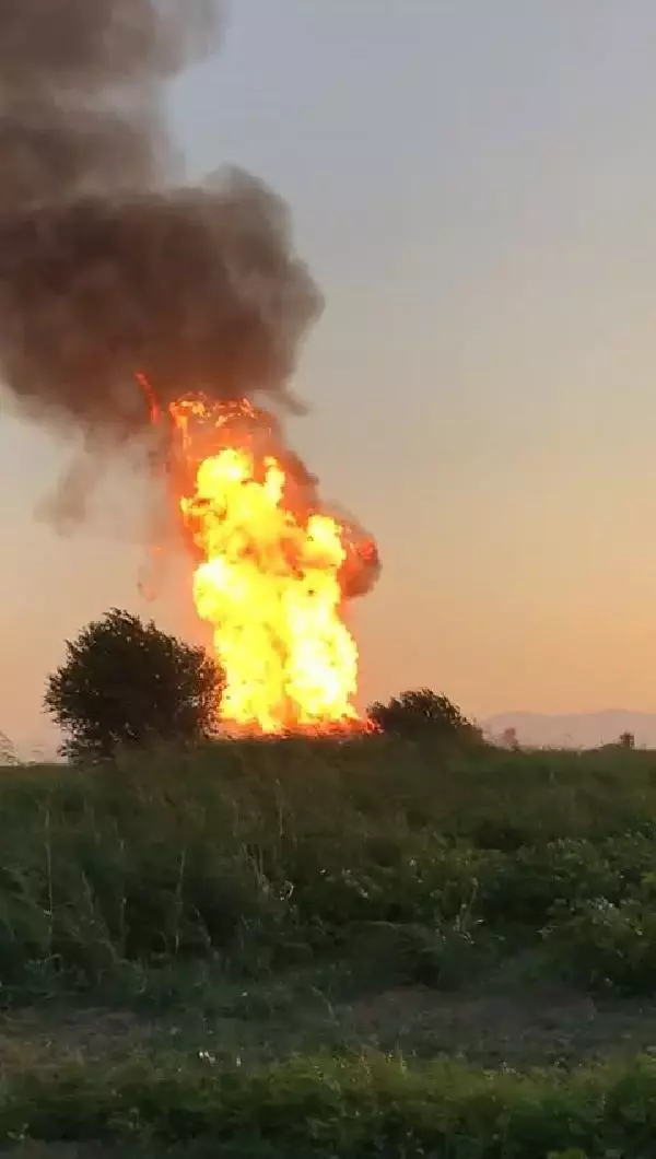 Biogaz enerji tesisinde yangın ve patlama; alevler gökyüzüne yükseldi