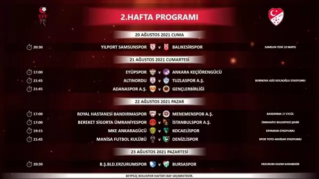 Denizlispor'un ilk 3 maç programı belli oldu