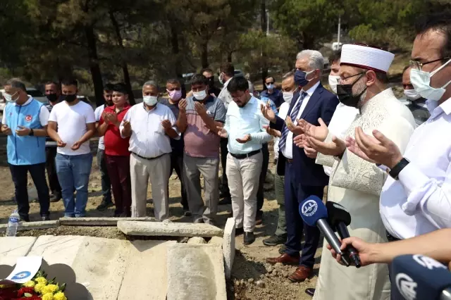 Diyanet İşleri Başkanı Erbaş'tan orman yangınında hayatını kaybeden çiftin yakınlarına taziye ziyareti