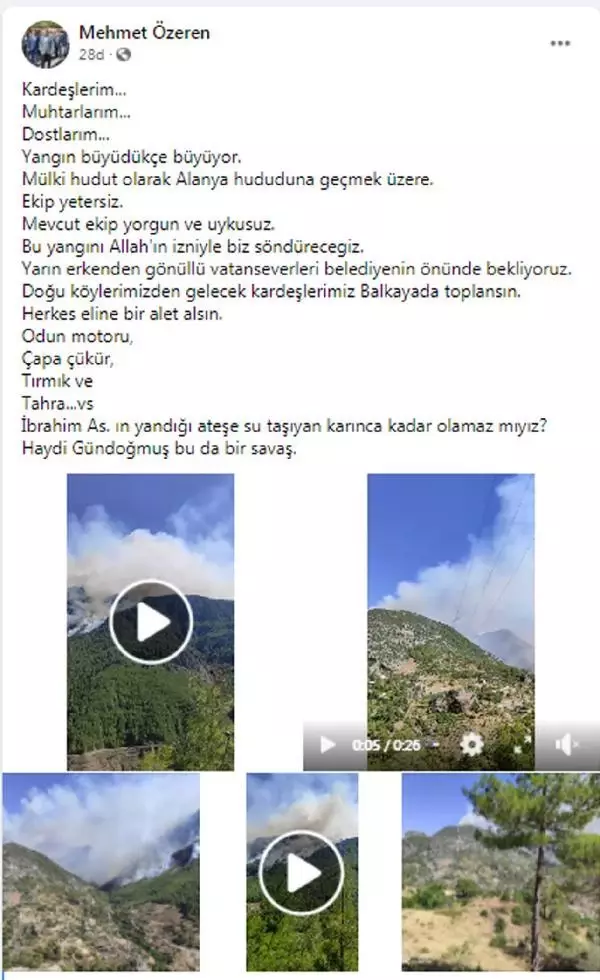 Manavgat'taki yangınla ilgili belediye başkanından halka çağrı: Bu bir savaş