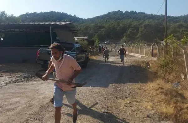 Marmaris'teki orman yangınında 2'nci gün; 1 ölü (3)