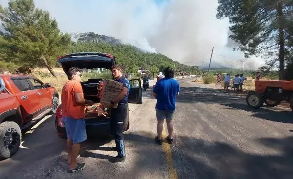 Marmaris'teki orman yangınında 2'nci gün; 1 ölü (3)