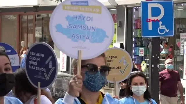 Samsun'da 'Hedef 1 Günde 55.555 Aşı' kapmanyası