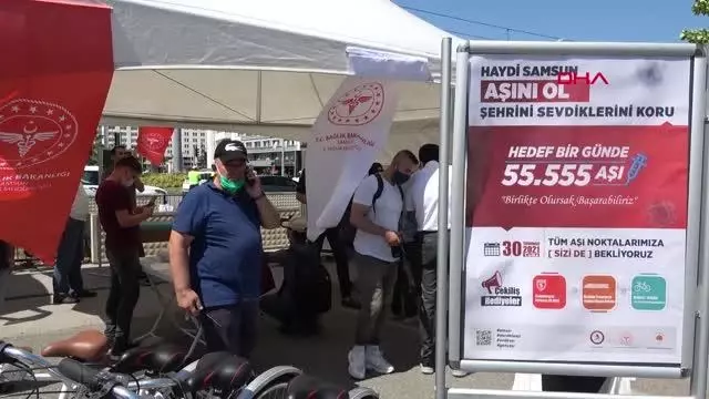 Samsun'da 'Hedef 1 Günde 55.555 Aşı' kapmanyası