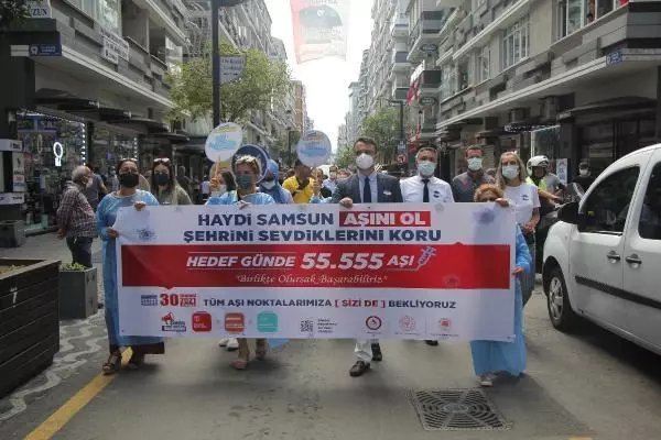 Samsun'da 'Hedef 1 Günde 55.555 Aşı' kapmanyası