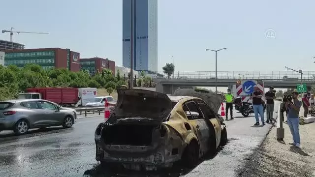 Son dakika gündem: TEM Otoyolu'nda otomobil yangını