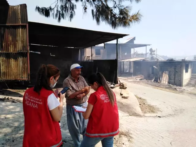 Son dakika: Yangında zarar görenlere psiko-sosyal ve ekonomik destek