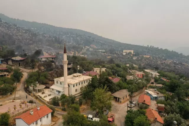 Son dakika haberleri! Orman işçilerinin şehit olduğu Gebece Mahallesi havadan görüntülendi