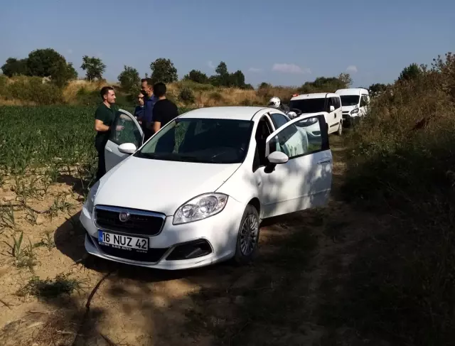 Çalıntı araçla şehir turu tarlada bitti