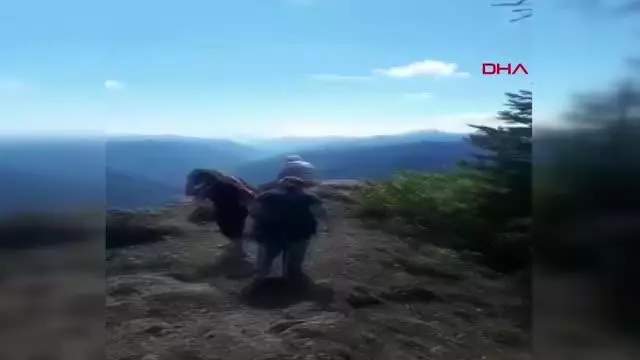 KAYINVALİDESİNİN 70 METRELİK UÇURUMA DÜŞTÜĞÜ ANI GÖRÜNTÜLEDİ