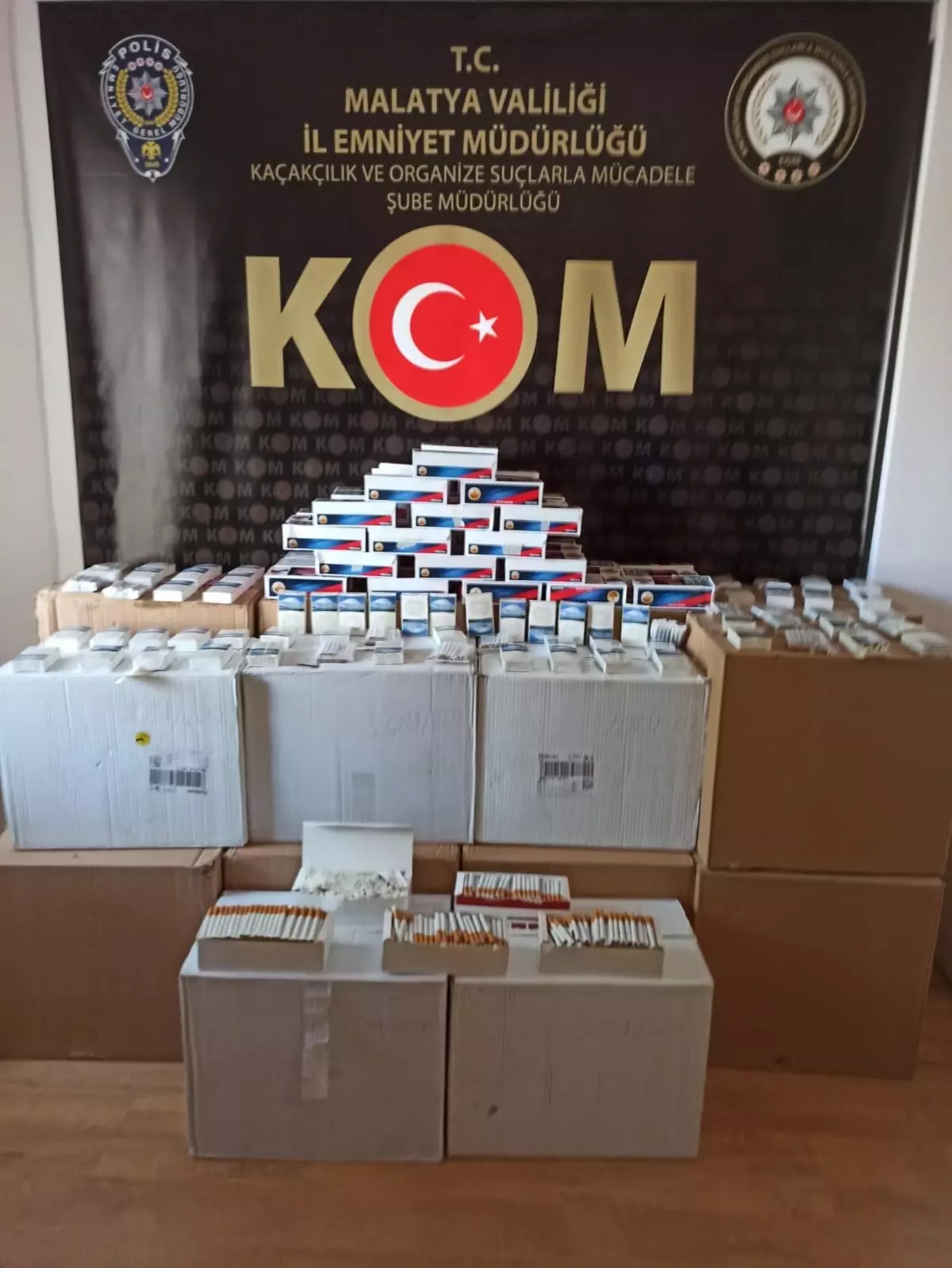 Malatya'da kaçak 189 bin 600 makaron ele geçirildi