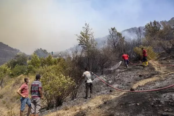 MERSİN'DE YANGINLARA MÜDAHALE SÜRÜYOR