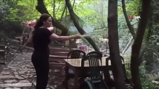 Tabiatın gizli hazinesi 'Turgut Şelalesi' de alevlere teslim oldu