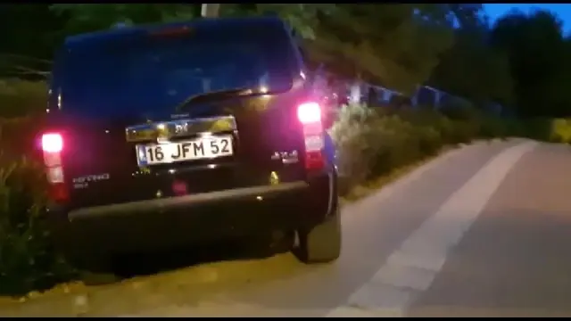 Yoldan çıktı, direksiyonda uyuyakaldı