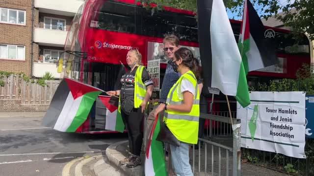 İngiltere'de 200'ün üzerinde bisikletli Filistin'e destek için pedal çevirdi