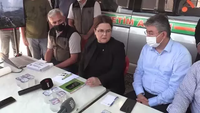 Bakan Yanık, Osmaniye'de orman yangınında zarar gören alanlarda incelemede bulundu Açıklaması