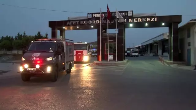 Antalya'daki yangını söndürme çalışmalarına Pendik Belediyesi'nden destek