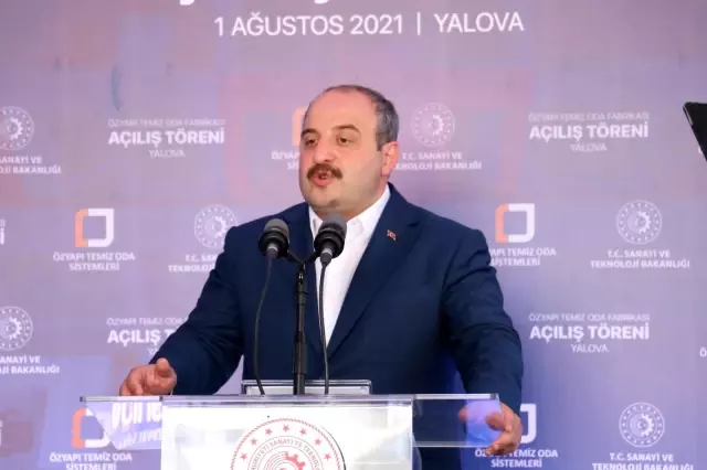 Son Dakika | Bakan Varank, Yalova'da temiz oda fabrikası açtı