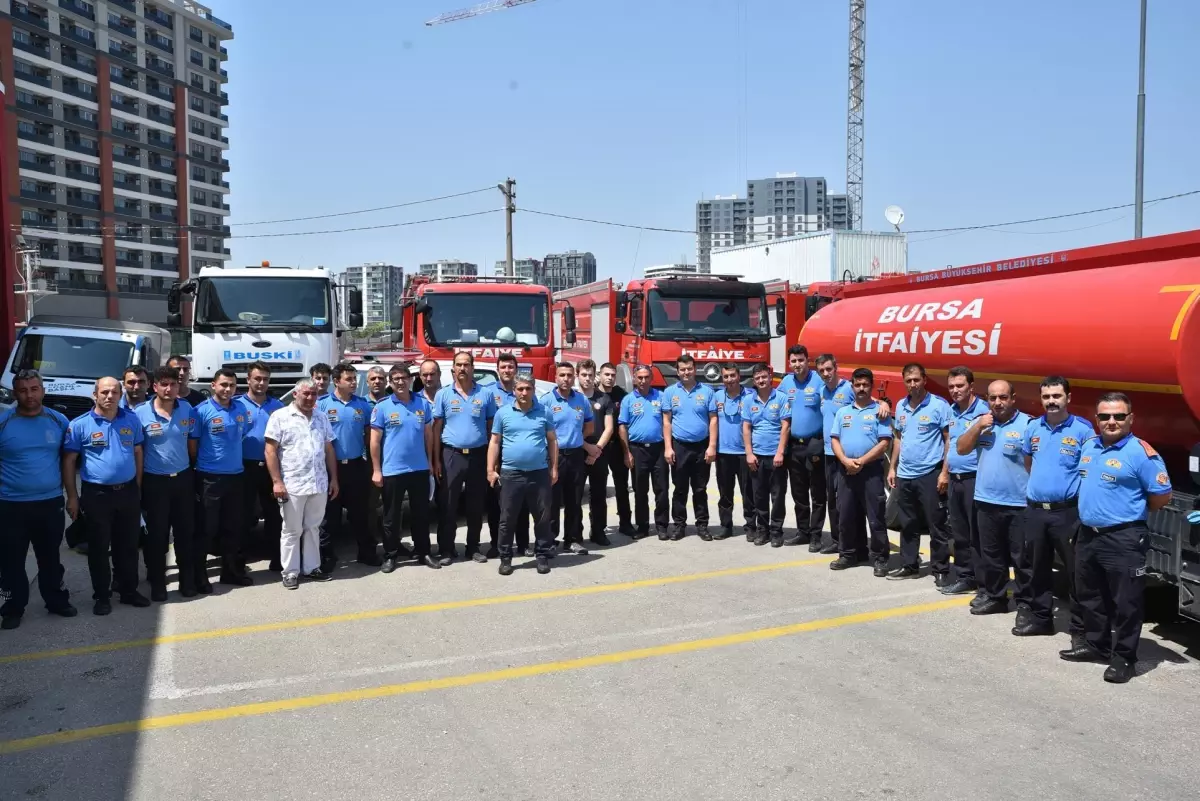 Son dakika haber... Bursa Büyükşehir Belediyesi itfaiye ekipleri Marmaris'e gönderildi
