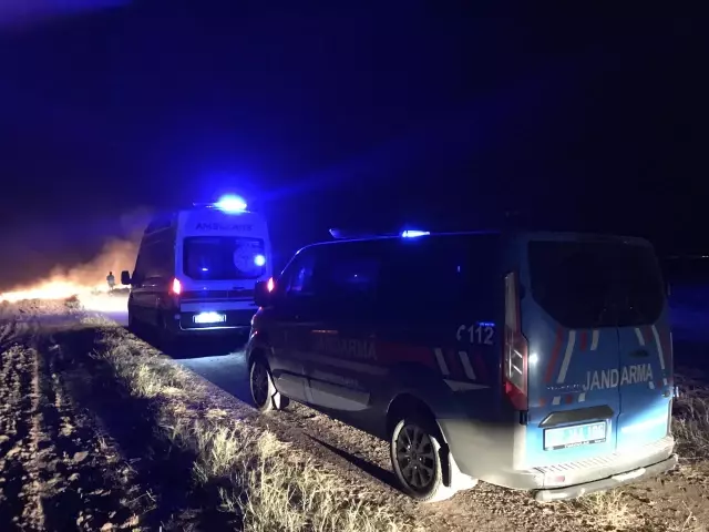 Anız yangının sıçradığı ayçiçeği tarlaları zarar gördü