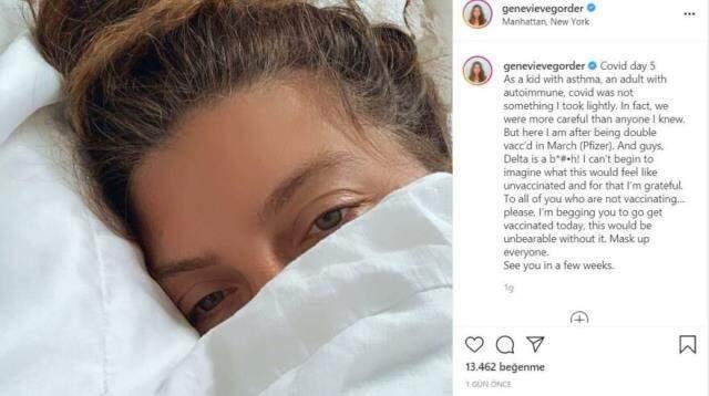 Mart ayında iki doz BioNTech aşısı olan ünlü sunucu Genevieve Gorder'a delta varyantı bulaştı