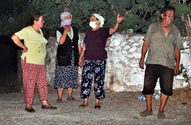 Milas'ın Beyciler köyünde yangın sabaha kadar sürdü! Köylüler adeta kabusu yaşadı