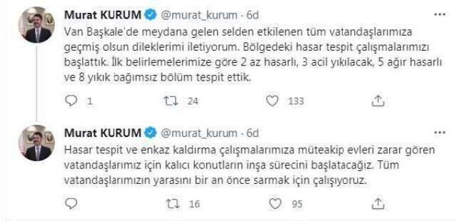 Van'da yaşanan selle ilgili Bakan Pakdemirli'den vatandaşlara destek mesajı: Zararlarının tamamını karşılayacağız