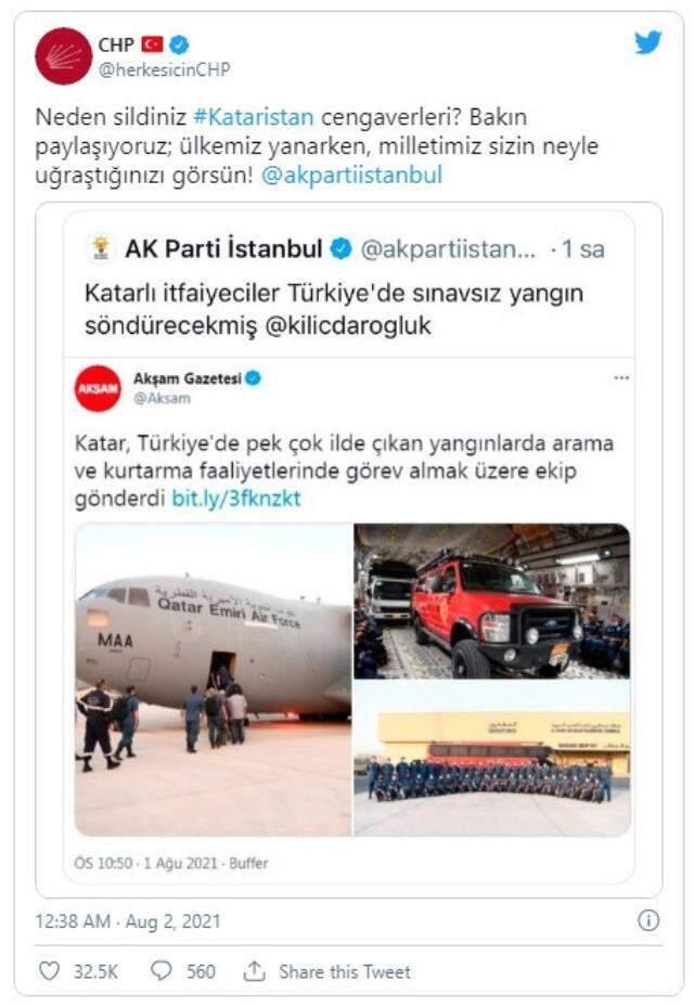 AK Parti, Kılıçdaroğlu'nu etiketleyerek yaptığı 'Katar' paylaşımını gelen tepkiler üzerine sildi
