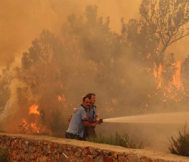 Bodrum Belediye Başkanı Aras, Mazı-Çökertme arasındaki yangını canlı yayınladı: Artık ne yapacağımızı şaşırdık