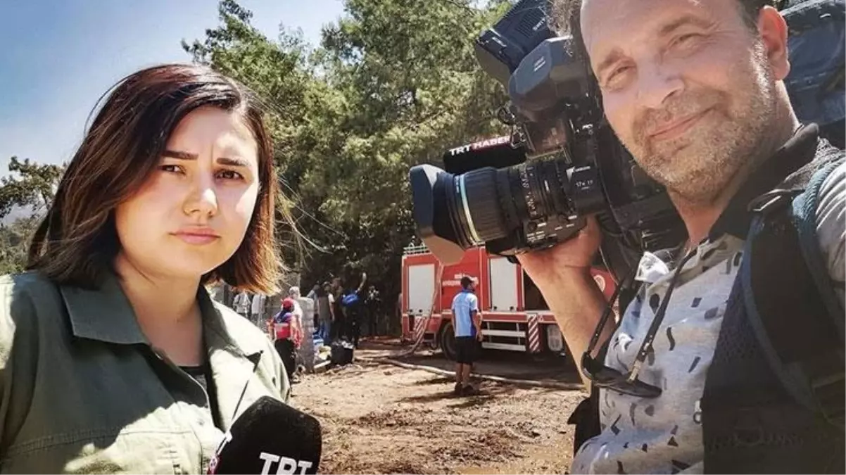 Haberciler yürekleri ağza getirdi! TRT ekibi Marmaris'te haber için canını tehlikeye attı