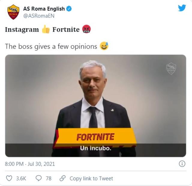 Jose Mourinho'ya nazaran Fortnite futbolcuların dikkatini dağıtıyor
