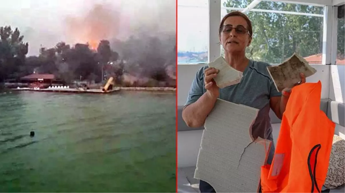 Manavgat'ta korku dolu 6 saat! Alevlerden kaçmak için bindikleri teknede, gölün ortasında mahsur kaldılar