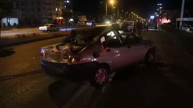 Önce çarptı sonra takla attı: 1'i ağır 2 yaralı