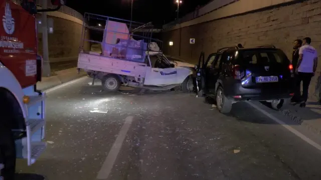 Soğanlık'ta sıkışmalı trafik kazası: 2 yaralı