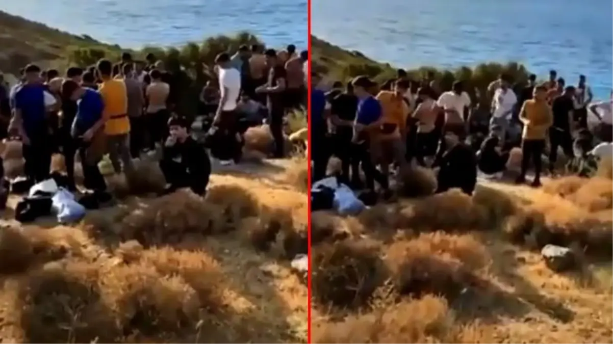 Afgan mülteciler bu kez yangının yolları kapattığı Datça'da görüntülendi! Vatandaşlar fark edip jandarmaya ihbar etti