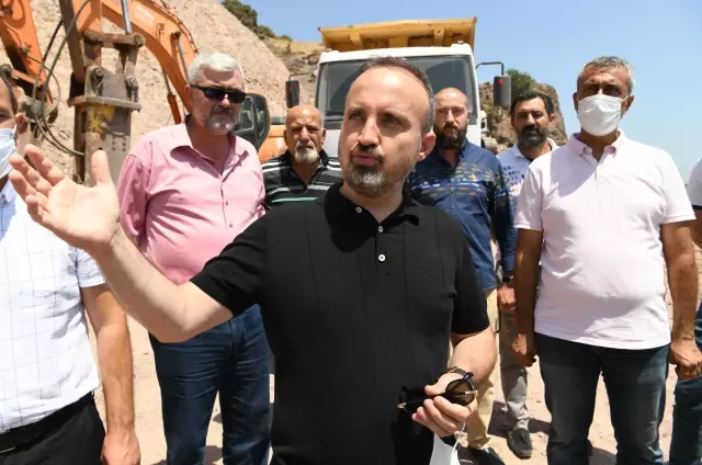 ÇANAKKALE - AK Parti'li Bülent Turan Assos'ta devam eden kaya ıslahı çalışmalarını inceledi