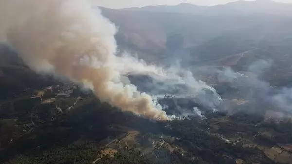 Alevlerin ilerlediği marinadaki yatlar ve tekneler açığa demirledi (4)