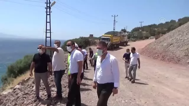 ÇANAKKALE - AK Parti'li Bülent Turan Assos'ta devam eden kaya ıslahı çalışmalarını inceledi