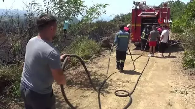 Ereğli'de tarlada çıkan yangın kısa sürede söndürüldü