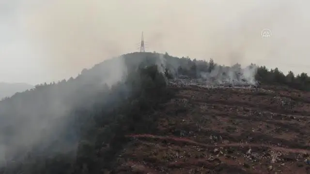 Son dakika gündem: Gündoğmuş ilçesindeki orman yangını (3)