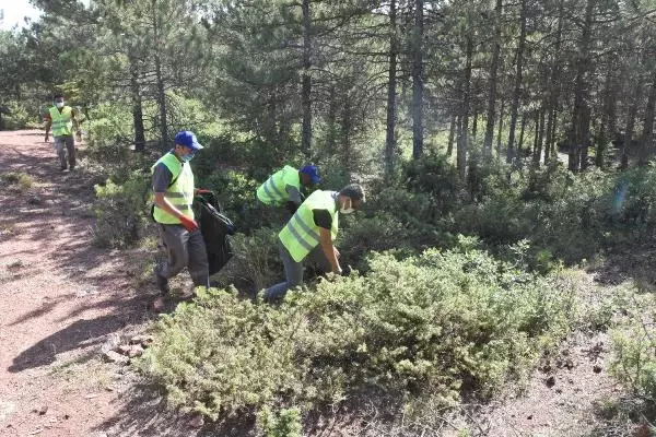 ORMAN VE MESİRE ALANLARI İÇİN ÖZEL EKİPLER KURULDU, CAM ŞİŞELER TOPLANDI