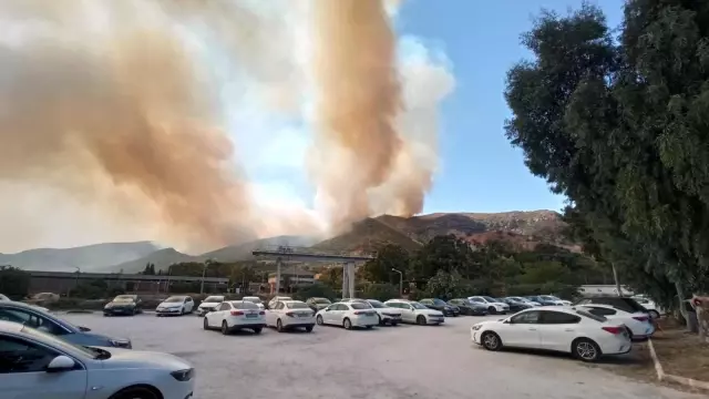 Milas'taki Yangın Yeniden Başladı, Termik Santral Tehdit Altında 1 Milas'taki yangın yeniden başladı, termik santral tehdit altında