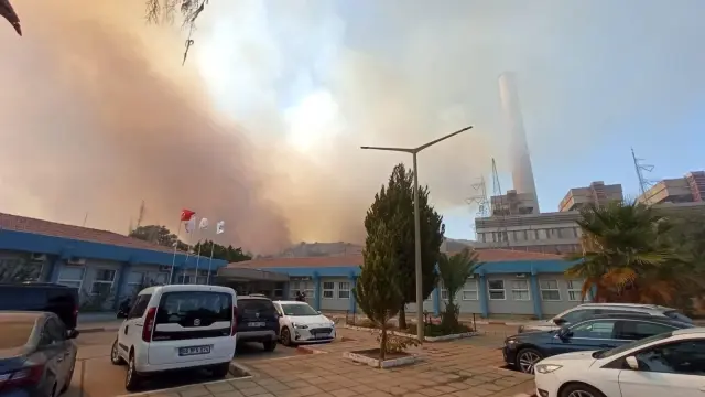 Milas'taki Yangın Yeniden Başladı, Termik Santral Tehdit Altında 3 Milas'taki yangın yeniden başladı, termik santral tehdit altında