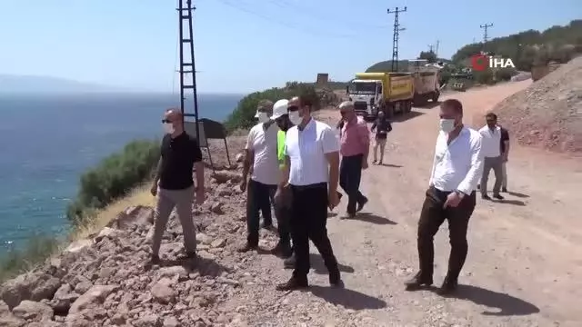 Assos Antik Liman'da kaya ıslahı çalışmaları sürüyor