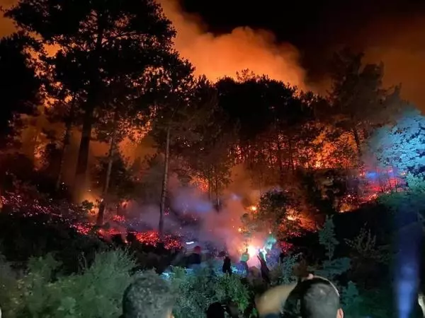 Karacasu'daki yangın, büyük oranda kontrol altına alındı