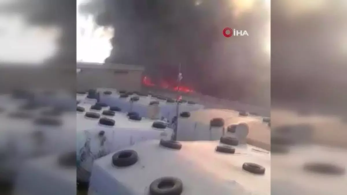 Lübnan'da mülteci kampında yangın