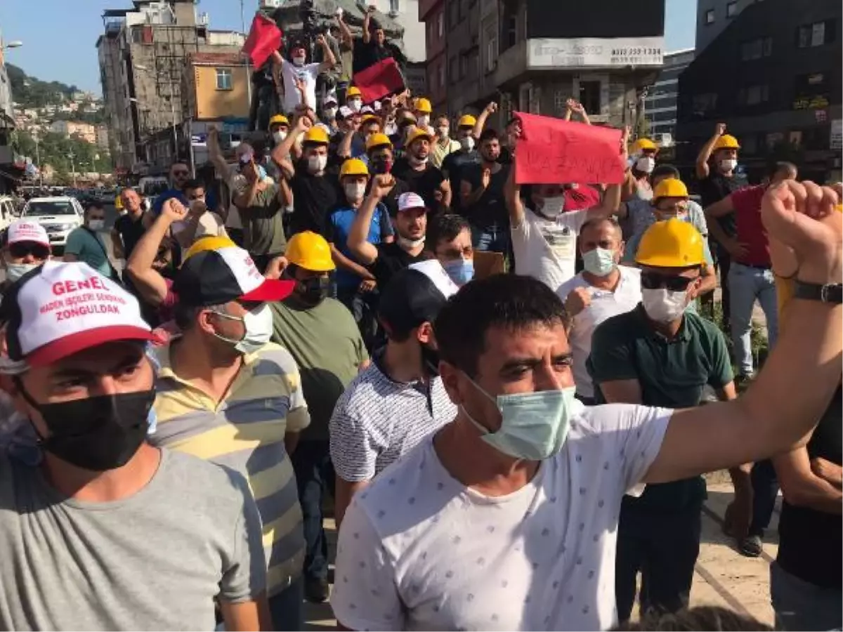 Maden işçilerinden 'düşük ücret' eylemi