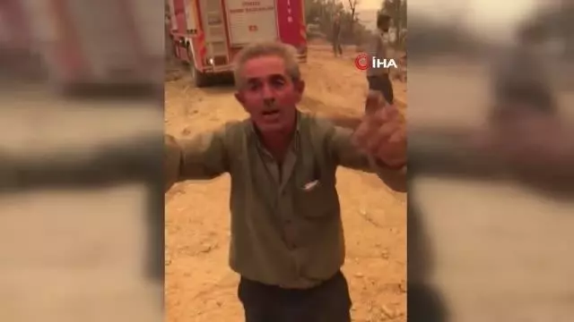 Mahallesi yanmaktan kurtarılan vatandaş ekipleri yere göğe sığdıramadı