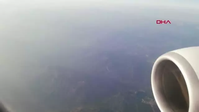 MANAVGAT'TA YANAN ORMANLARIN YOLCU UÇAĞINDAN KAYDEDİLEN GÖRÜNTÜSÜ YÜREK SIZLATTI